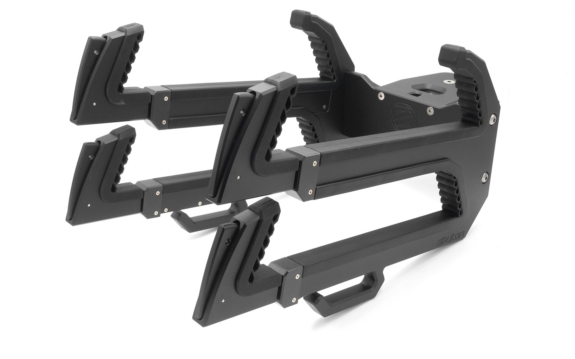 Skylon Skylock Pro-4 complete locking bike rack with adjustable arms and secure mounting features.