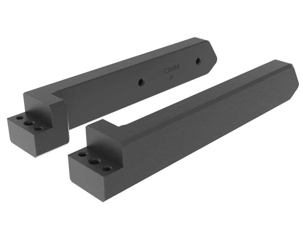 Skylock Pro-4 & Springlock Tower Adapter components in black, designed for secure tower locking and mounting.
